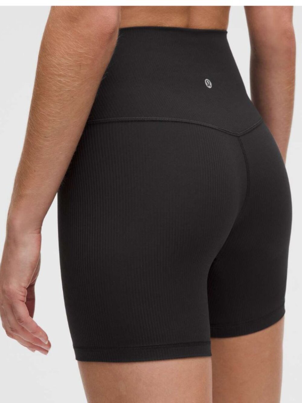 Lululemon Align High-Rise Ribbed Short 6" Black Size 8